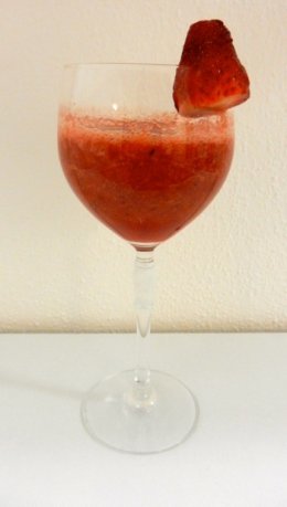 Strawberry Slushie: a cool drink for hot days.